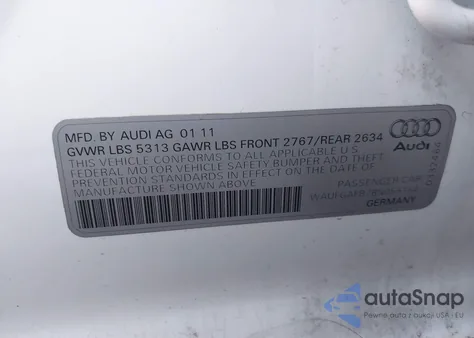 2011 Audi A6 3.0 Premium from USA, damaged, VIN WAUFGAFB7BN055164